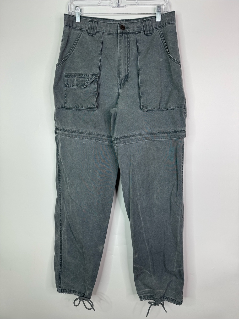 Vintage Gander Mountain Convertible Gray Cargo Pants Size 32x34